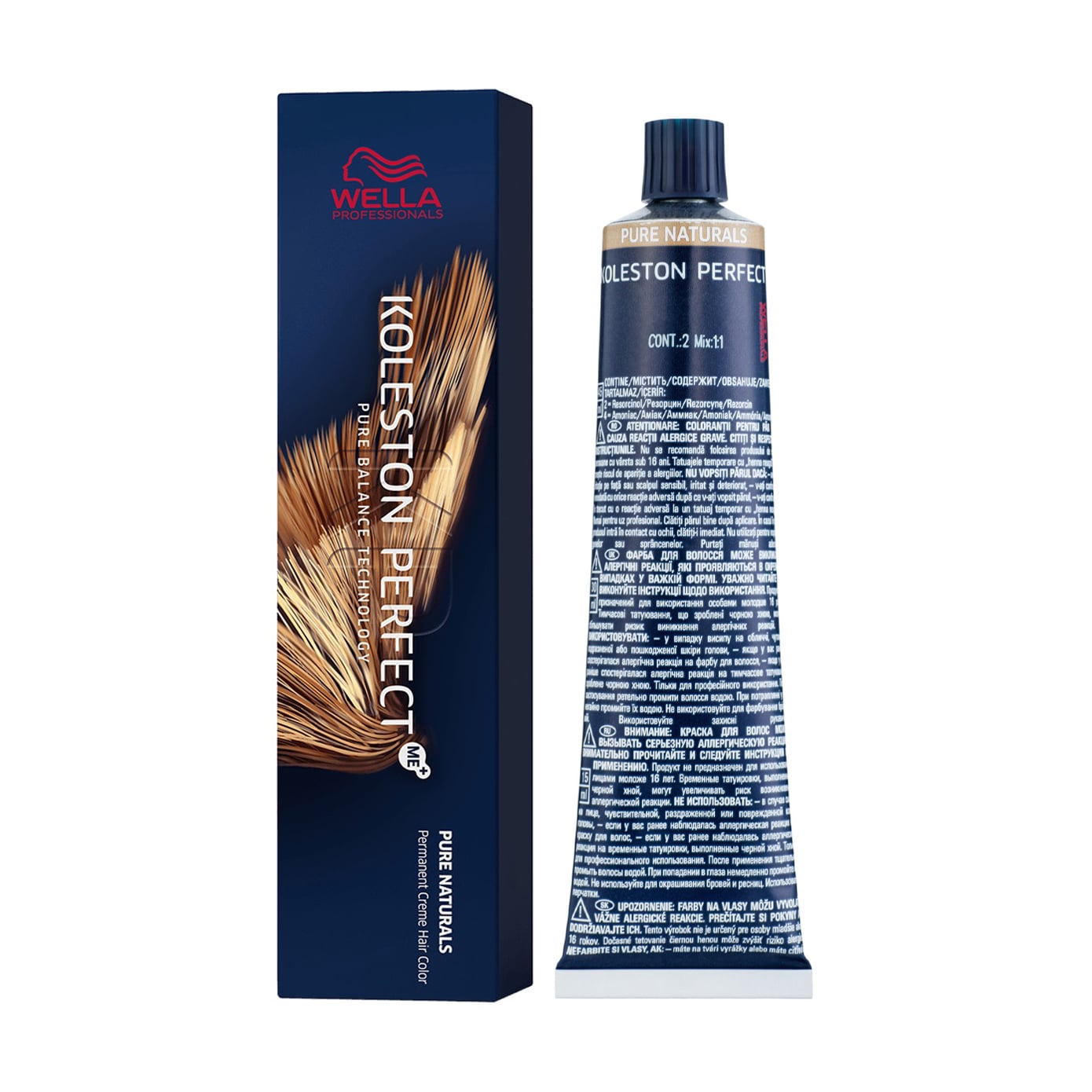 Стійка крем-фарба для волосся Wella Professionals Koleston Perfect Me+ Pure Naturals 7/07, 60 мл